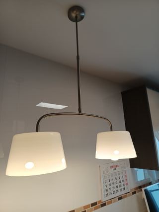 Lámpara de cocina colgante plateada