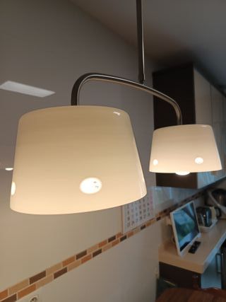 Lámpara de cocina colgante plateada