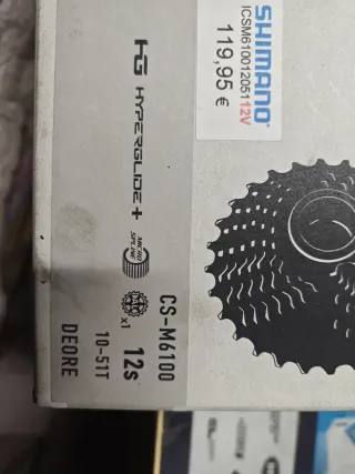 Cassette Piñones Shimano CS-M6100 12v. 10-51T