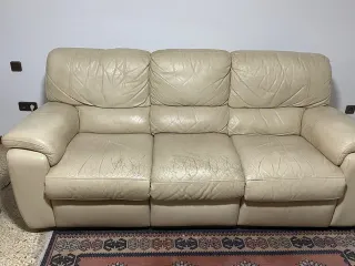 Sofá eléctrico extensible beige