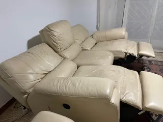 Sofá eléctrico extensible beige