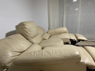 Sofá eléctrico extensible beige