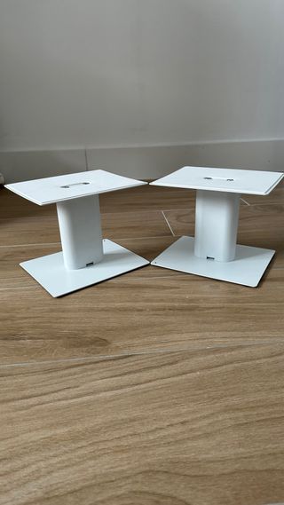 Soportes Altavoces Escritorio Blancos