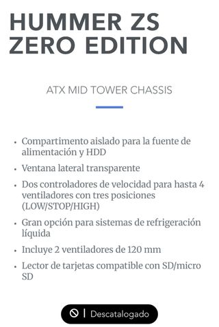 Torre ATX Nox Hummer ZS