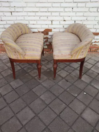 Sillon descalzadora Isabelino Madera Maciza retro