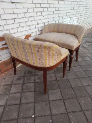 Sillon descalzadora Isabelino Madera Maciza retro
