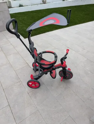 Triciclo Convertible Globber Rojo y Negro