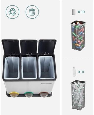 Cubo de basura Songmics 3 cubos reciclaje