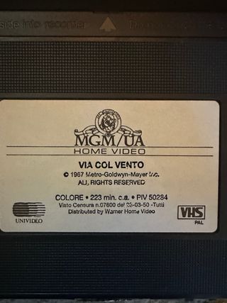VHS Via col Vento