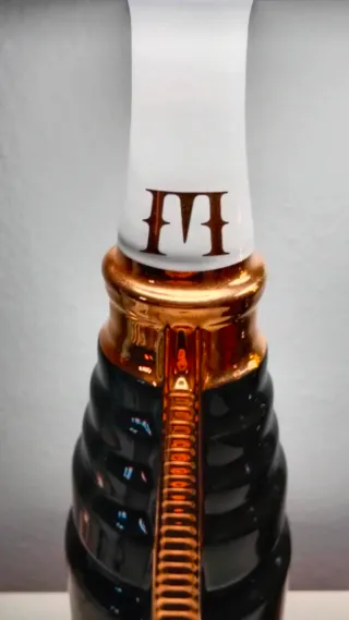 Coppia Lampade LED USB nere con bottiglie Miradiva