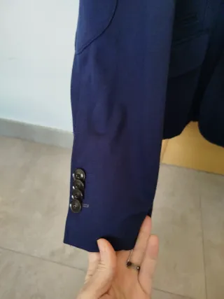 Chaqueta americana Mango Talla 40 Azul