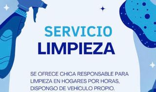 Se ofrece chica para trabajos de limpieza
