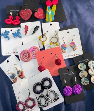 OFERTA Lote 15 pares pendientes hechos a mano