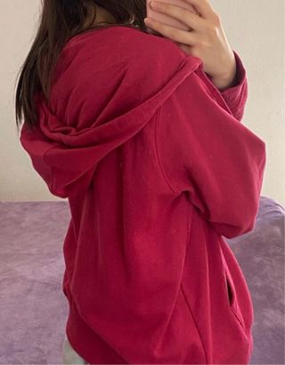 Felpa con cappuccio donna rosa. Prezzo trattabile