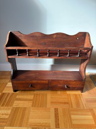 2 Estanterías de pared de madera