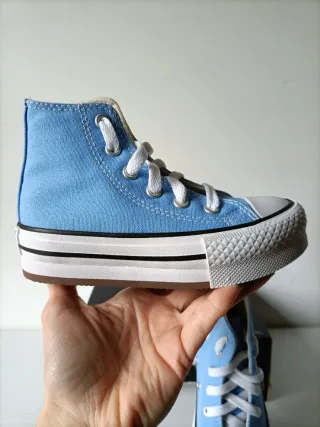 Converse platform azzurre bambina n.27