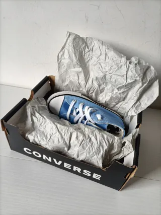 Converse platform azzurre bambina n.27