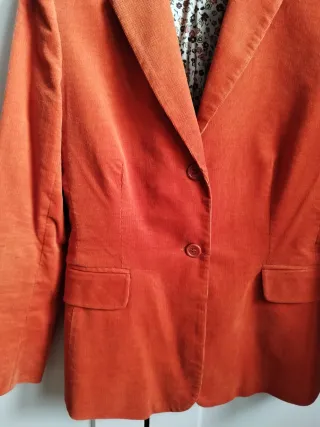 Chaqueta pana fina naranja Lady Desigual T/38