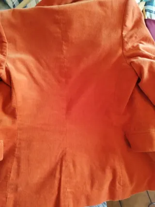 Chaqueta pana fina naranja Lady Desigual T/38