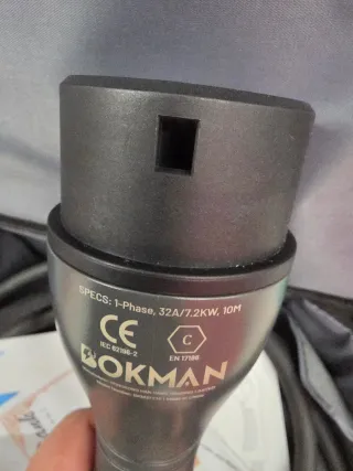 Cable Carga EV BOKMAN Tipo 2 22kW / 32A /.