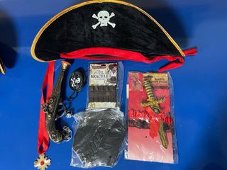 Accesorios de disfraz de pirata para 2 personas
