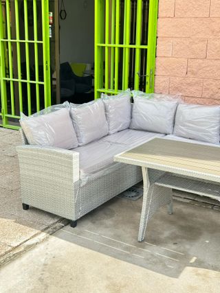 Nuevo conjunto terraza! sofa rinconera + mesa