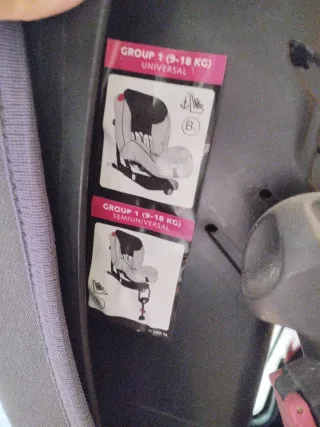 Silla coche niños de 9 a 18 kg GRUPO 1 con ISOFIX