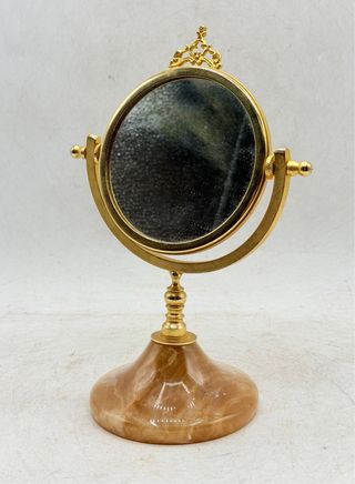 Espejo Decorativo Latón y Mármol