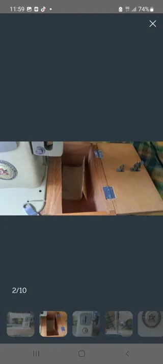 Máquina de coser ALFA beige