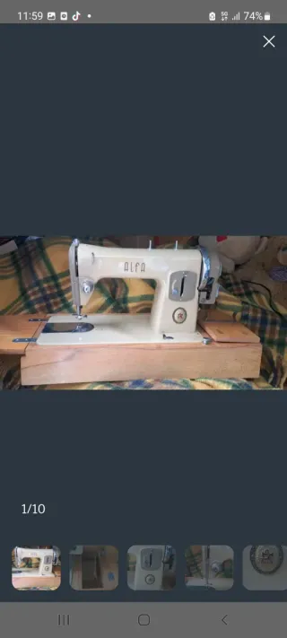 Máquina de coser ALFA beige