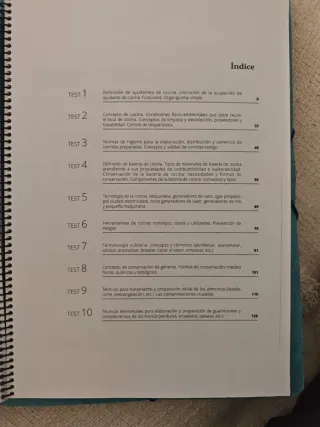 Libro test ayudante cocina JCCM