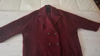 Abrigo lana Purificacion Garcia GRANATE