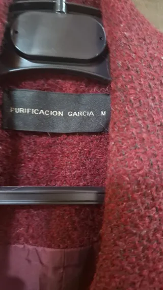 Abrigo lana Purificacion Garcia GRANATE