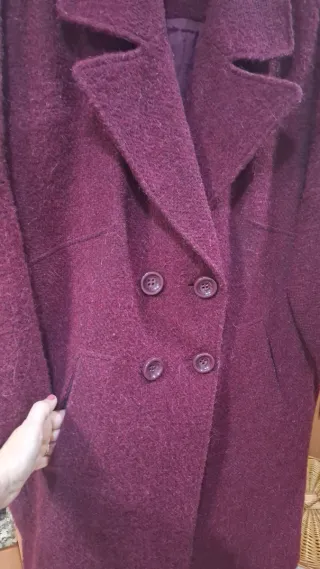 Abrigo lana Purificacion Garcia GRANATE