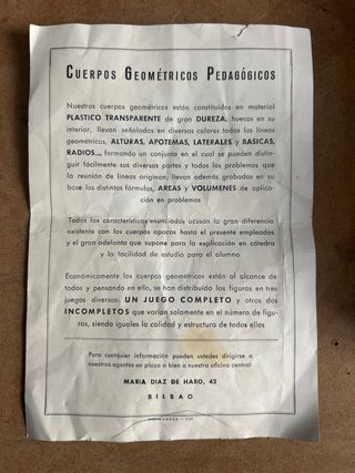 Cuerpos Geométricos Pedagógicos Antiguos