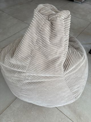 Puff pera beige pana adulto