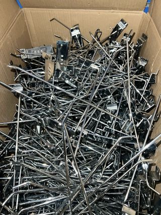 Ganchos para panel expositor metálicos