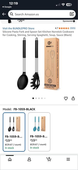 Set Utensilios Cocina Silicona BundlePro