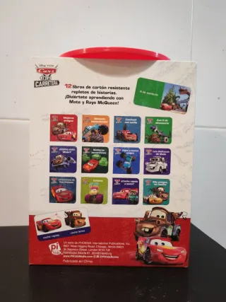 12 libros de cartón CARS, para niños pequeños