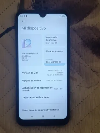 Xiaomi Redmi Note 8T 128GB Negro