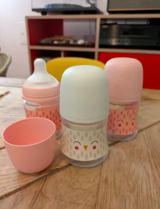 Suavinex 3 Biberones, 0+ Meses, Flujo Lento