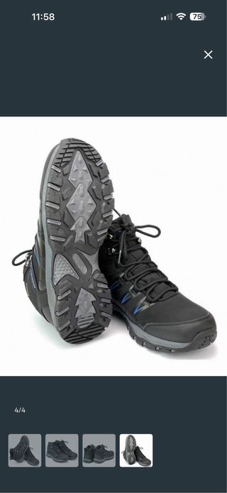 Botas Trekking Talla 43 Negras y Azules