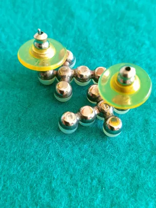 Pendientes vintage plata ley y perlitas