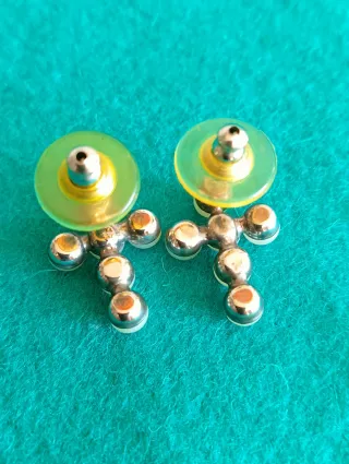 Pendientes vintage plata ley y perlitas