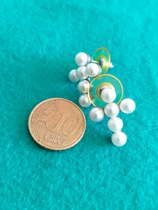 Pendientes vintage plata ley y perlitas