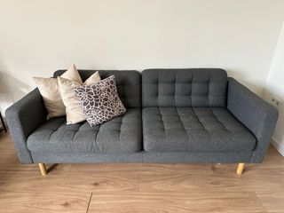 Sofá de 2 plazas gris oscuro