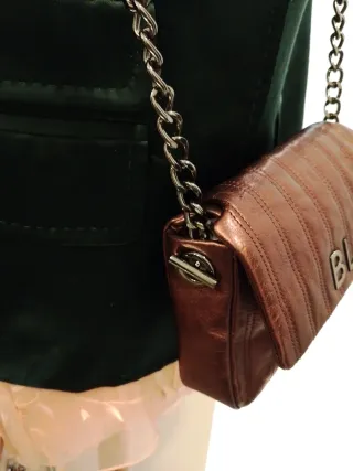 Bolso Bimba y Lola original berenjena dorado