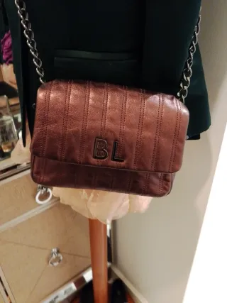 Bolso Bimba y Lola original berenjena dorado