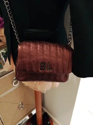 Bolso Bimba y Lola original berenjena dorado