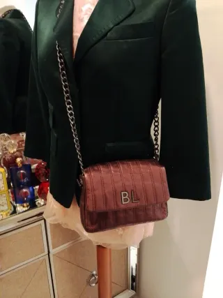 Bolso Bimba y Lola original berenjena dorado